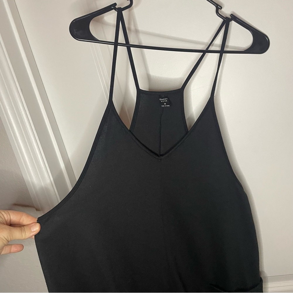 Black Spaghetti Strap Jumpsuit - Picture 4 of 6